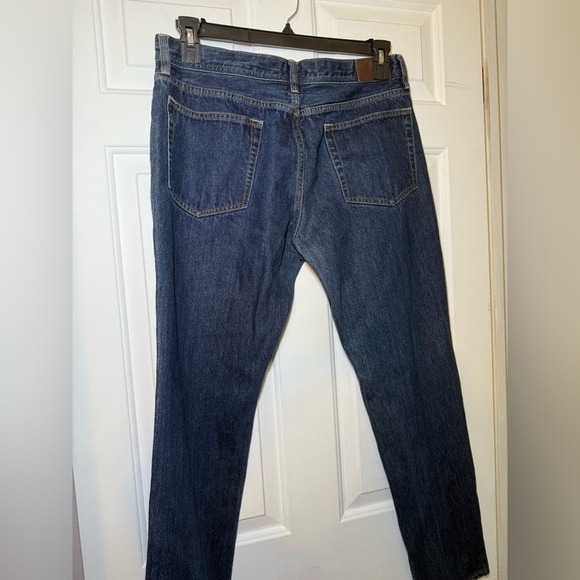 J Crew Mens Jeans The Sutton Straight Dark Wash Denim Size 34x30 Mid-Rise - Picture 4 of 5